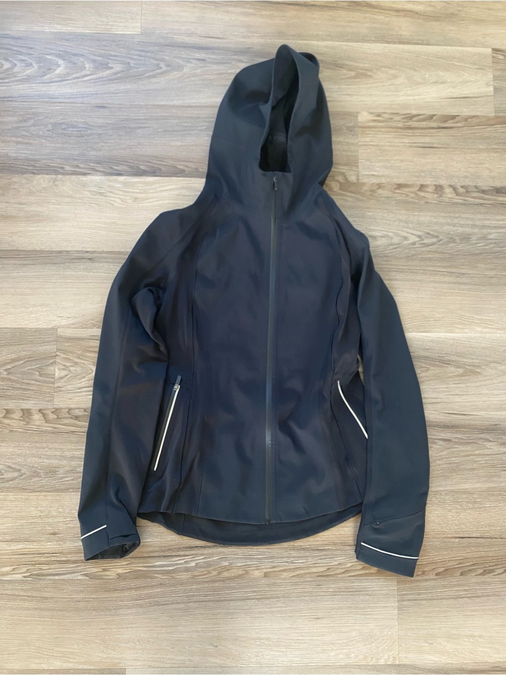 lululemon athletica Black Hooded Utility Jacket with Zipper Pockets